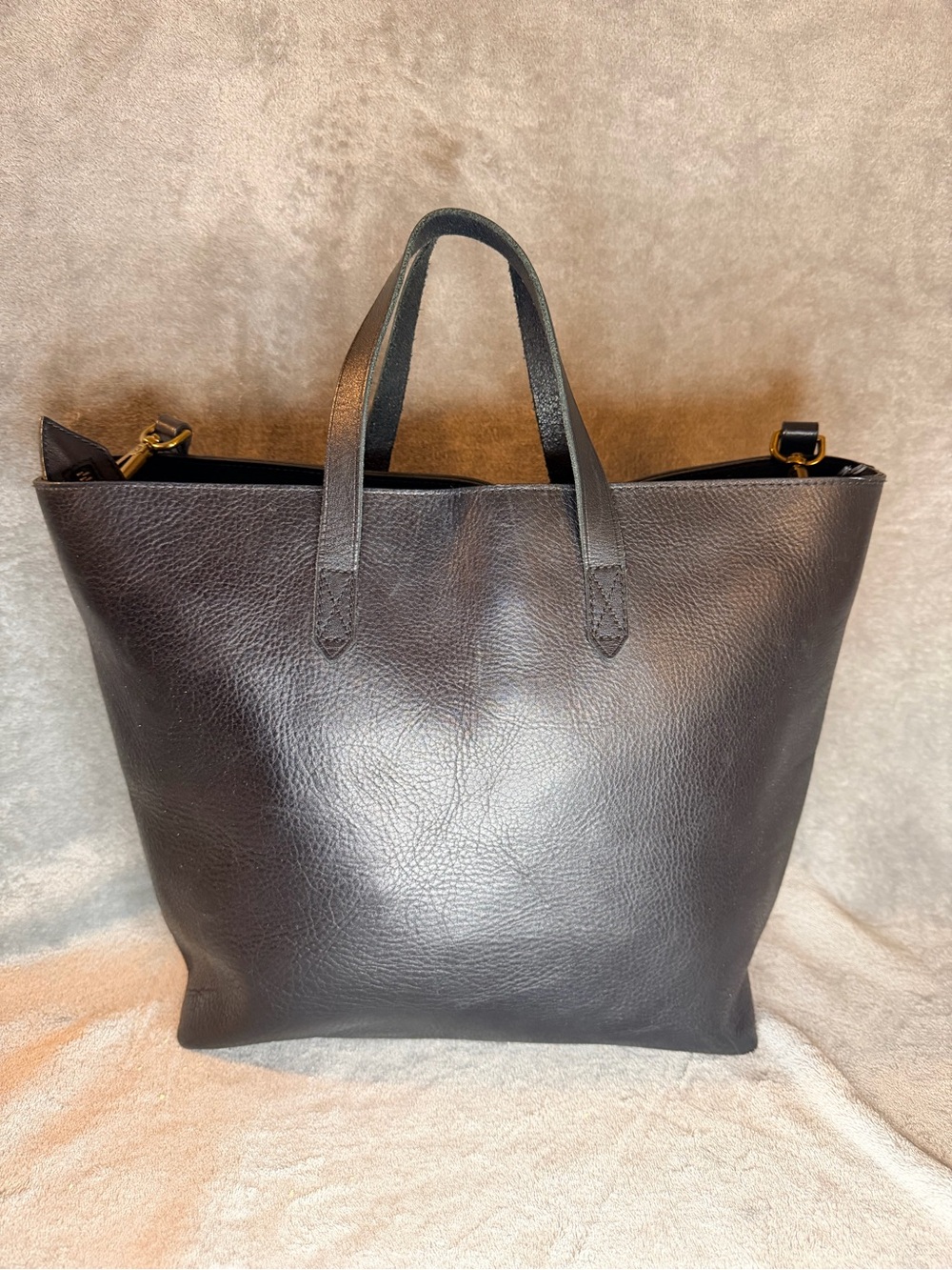 Madewell Black Leather Zip-Top Carryall Tote - Picture 5 of 9